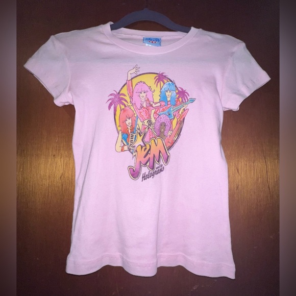 Junk Food Clothing Tops - Jem and the Holograms Pink Junk Food T-Shirt